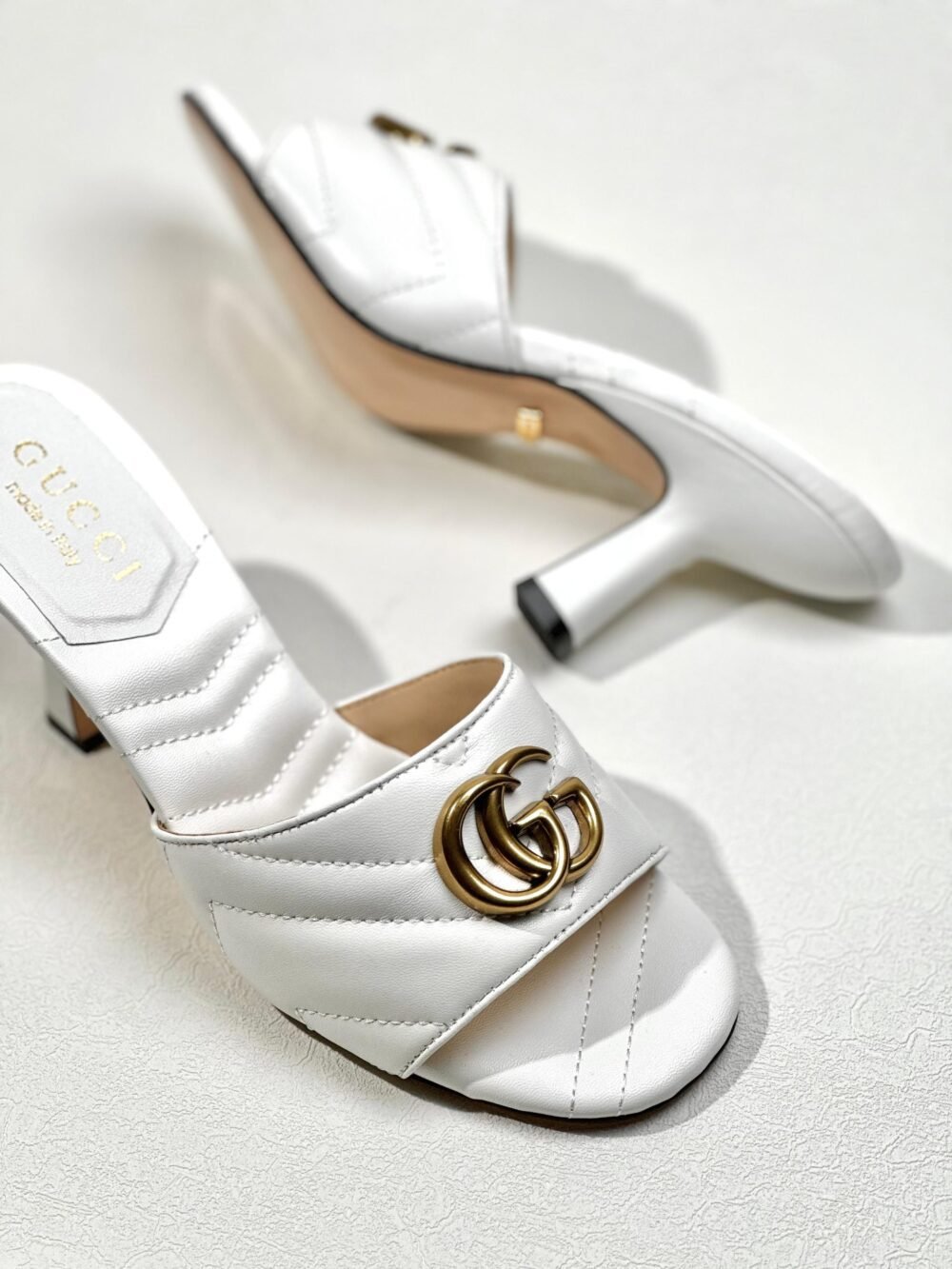 Gucci Double G Leather Sandals