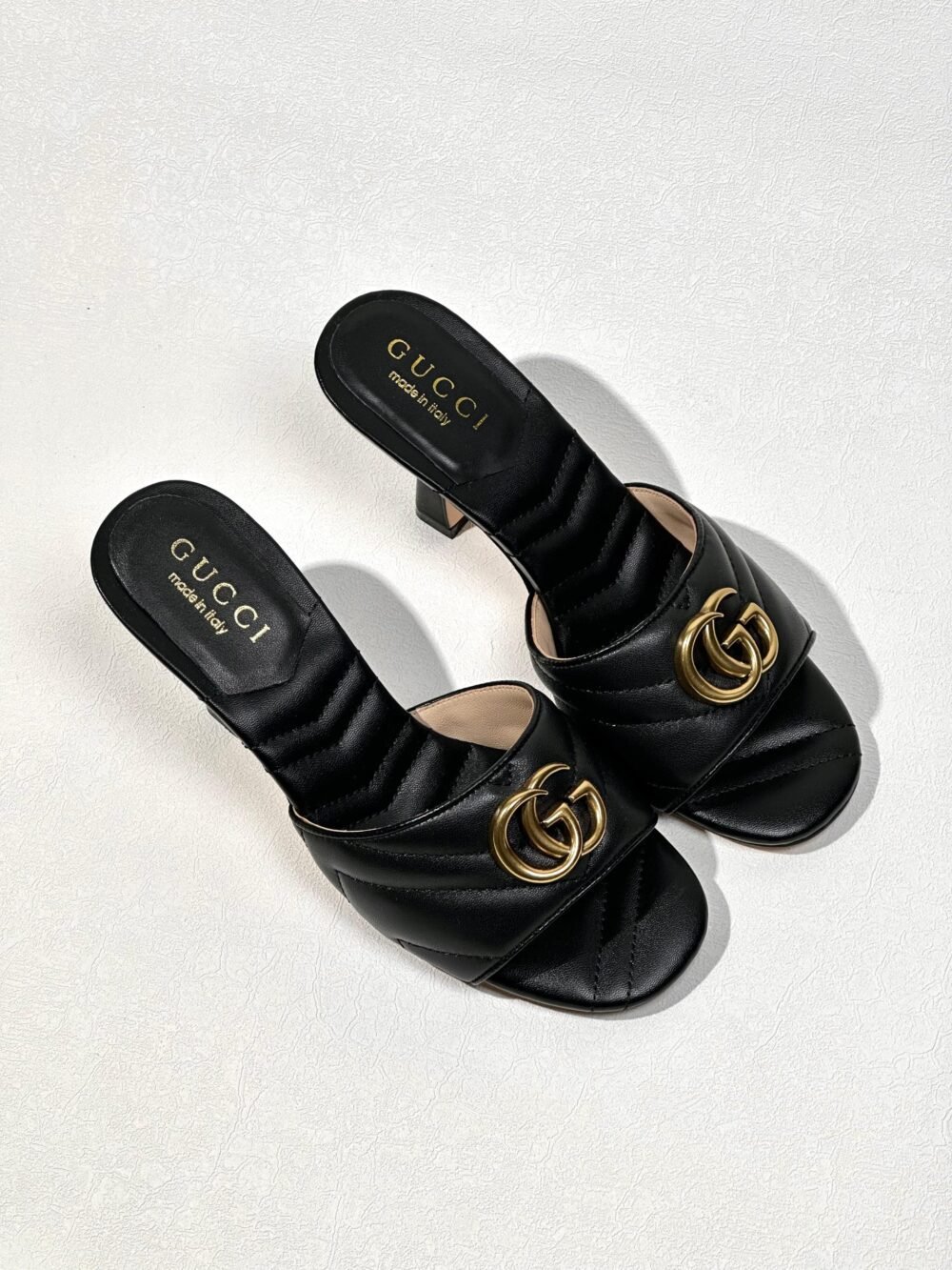 Gucci Double G Leather Sandals