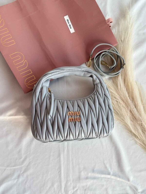 Miu Miu Wander Matelasse Nappa Grey