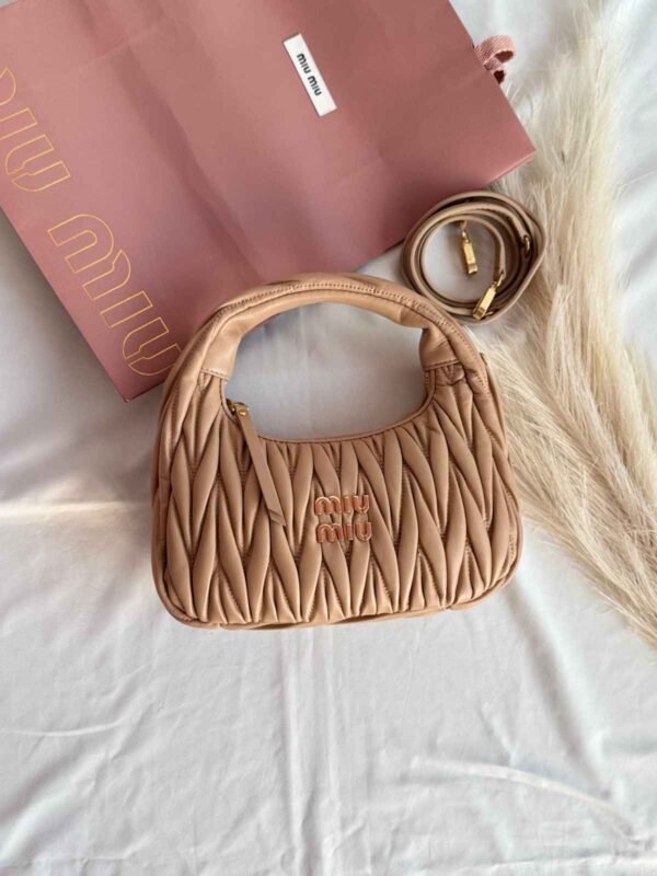 Miu Miu Wander Matelasse Nappa Brown