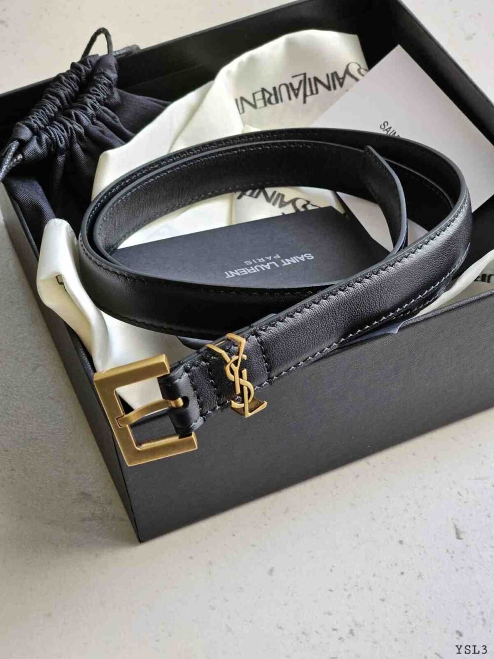 ysl monogram belt