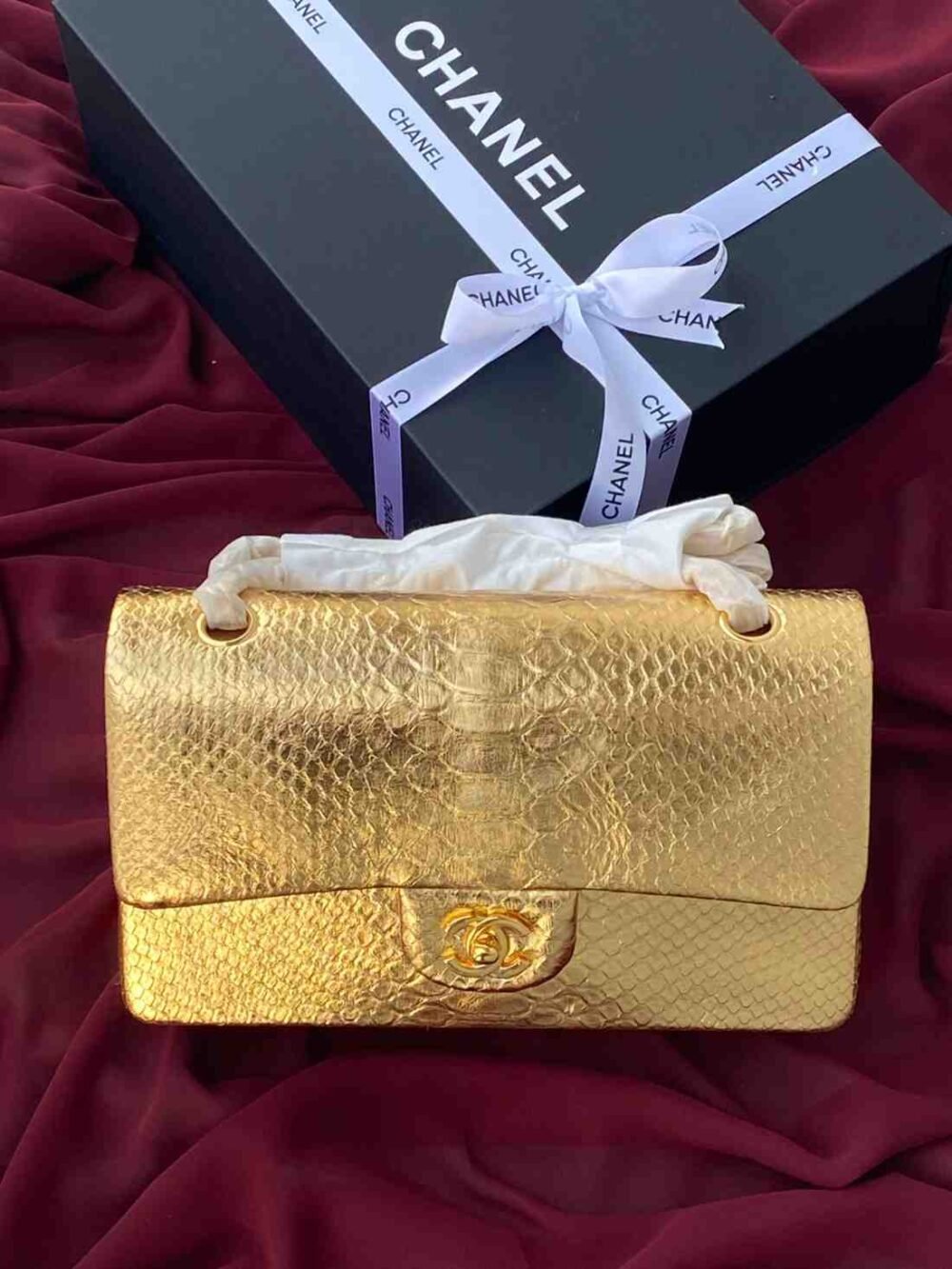 chanel python bag