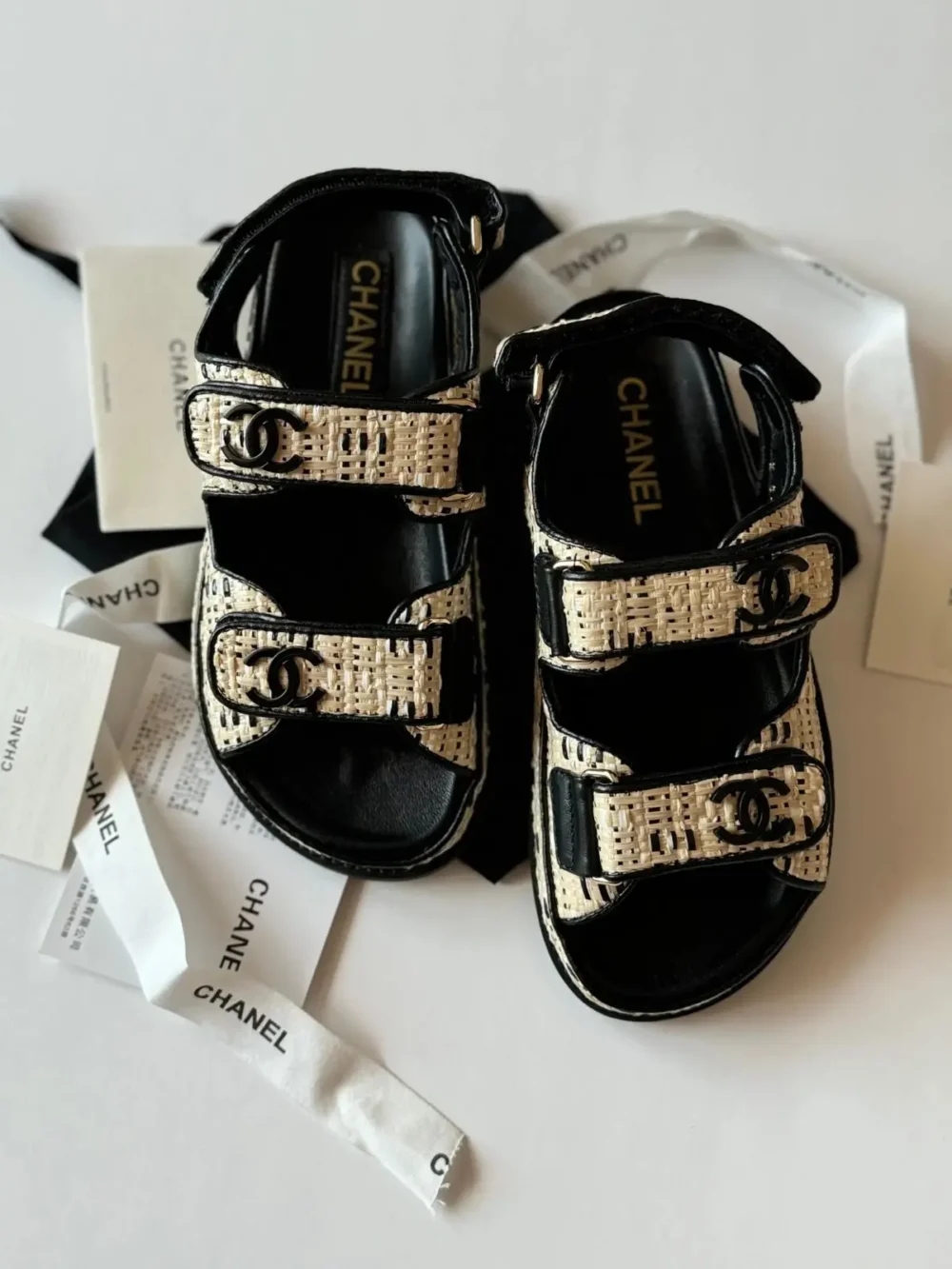 Chanel Raffia Dad Sandals