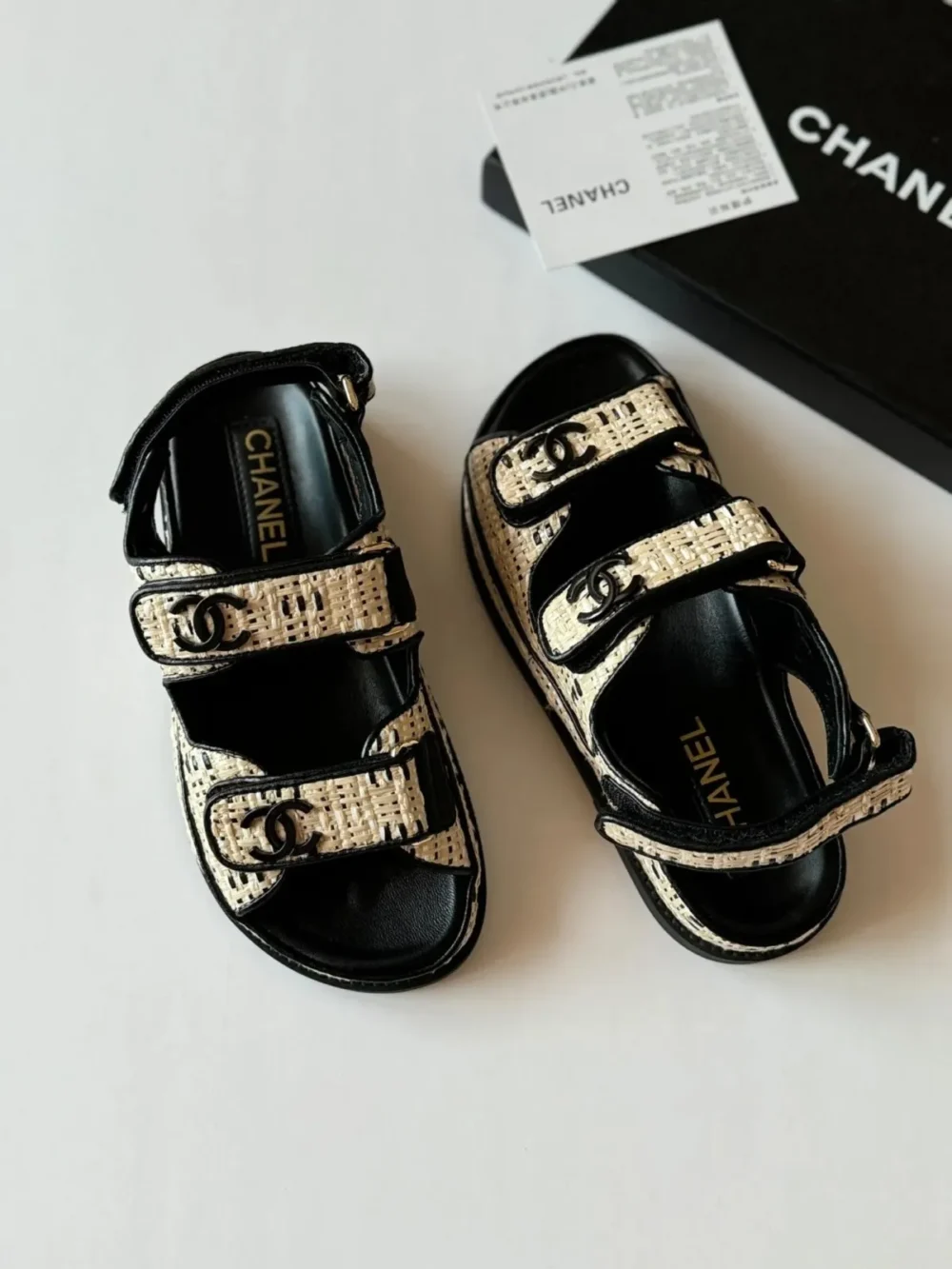 Chanel Raffia Dad Sandals
