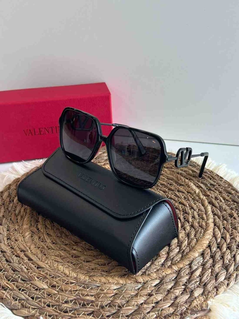 Valentino Eyewear Oversized Square Frame Sunglasses