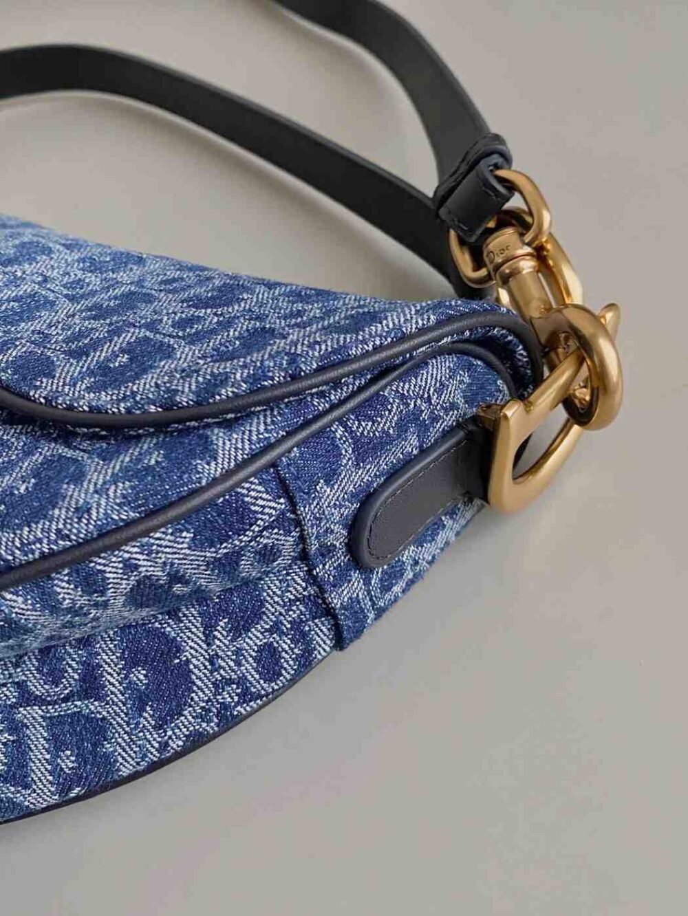 dior denim saddle bag