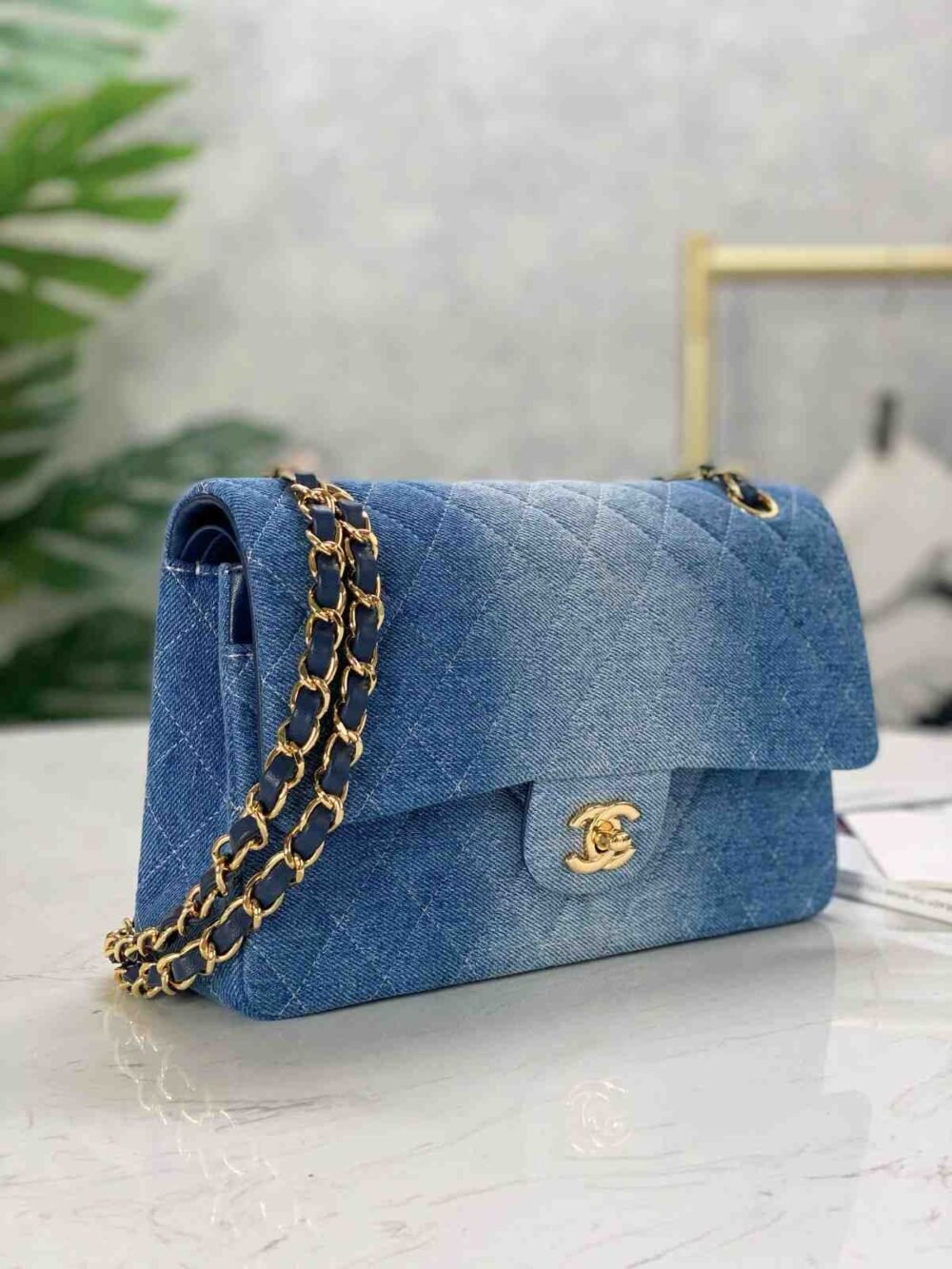 chanel denim flap bag