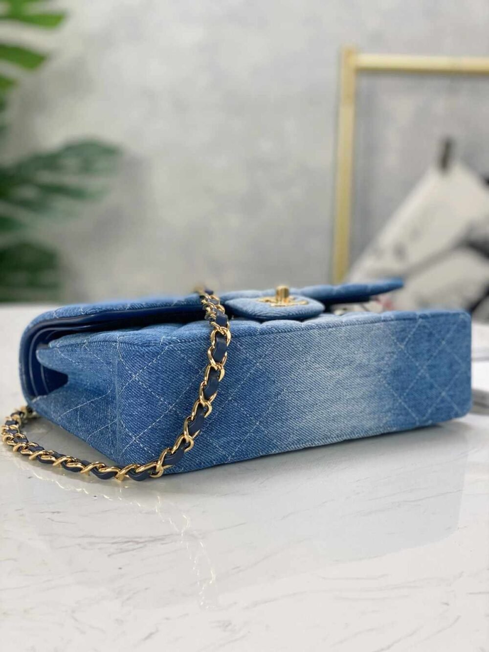 chanel denim flap bag