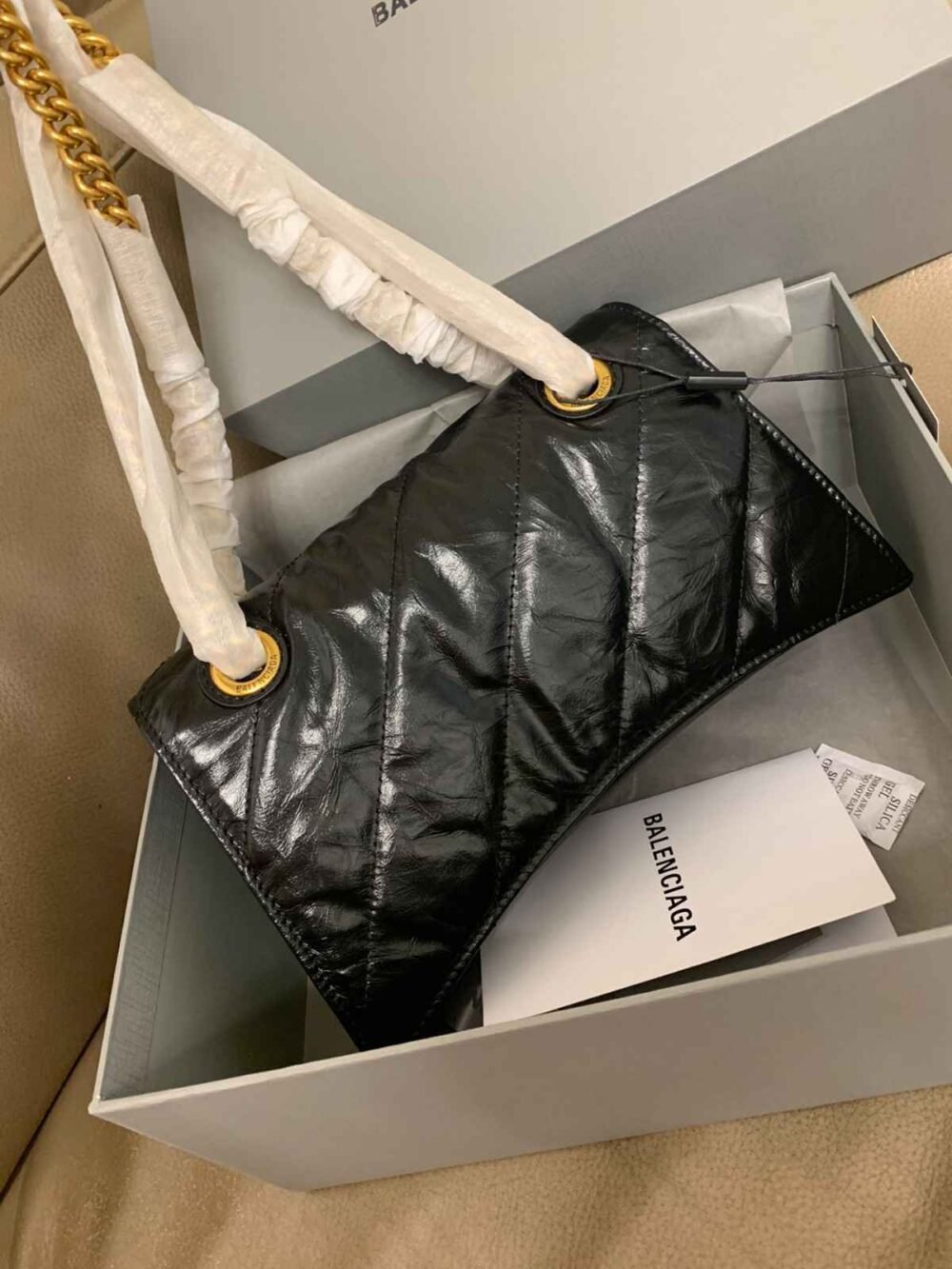 balenciaga crush bag