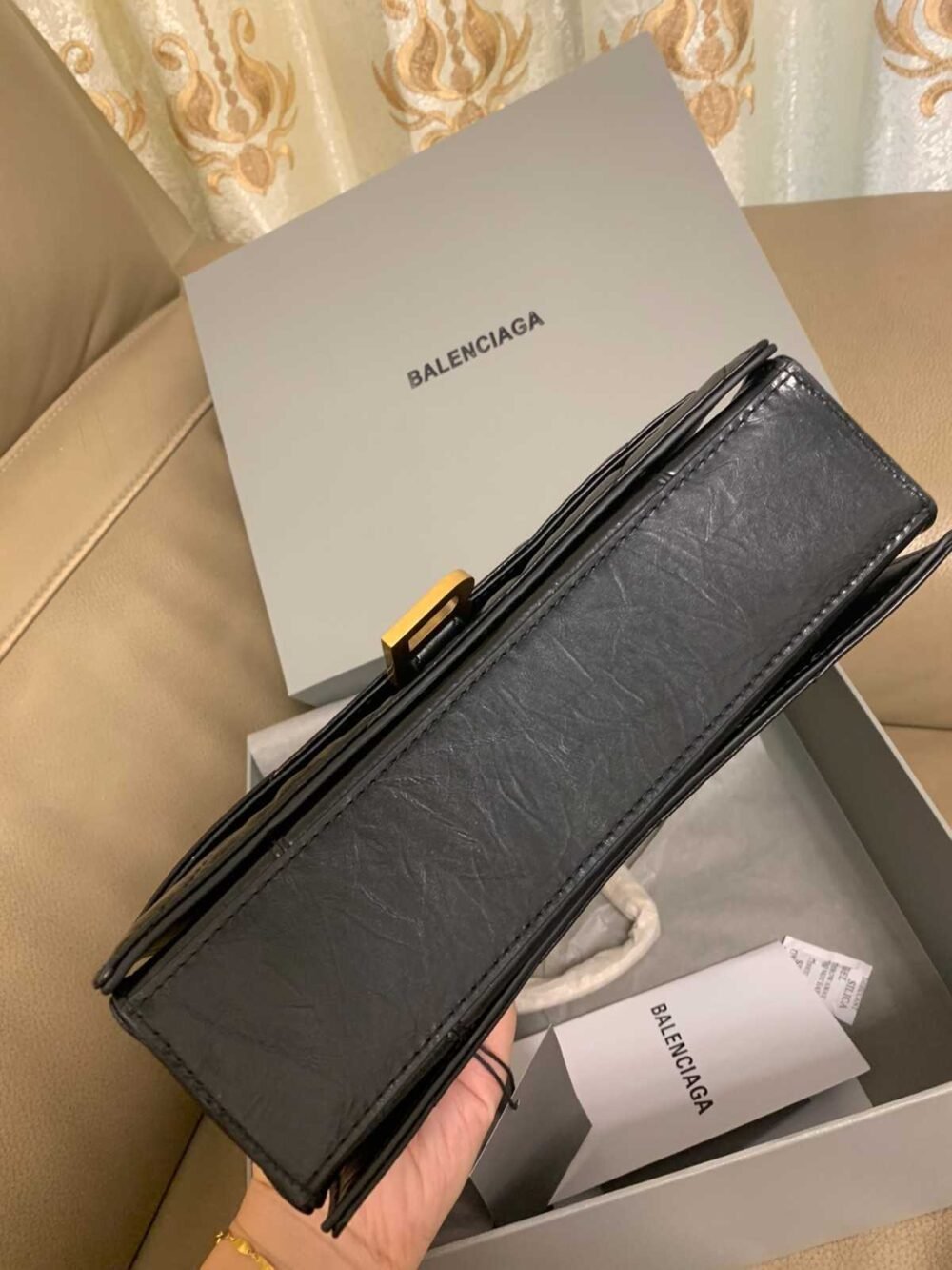 balenciaga crush small chain bag