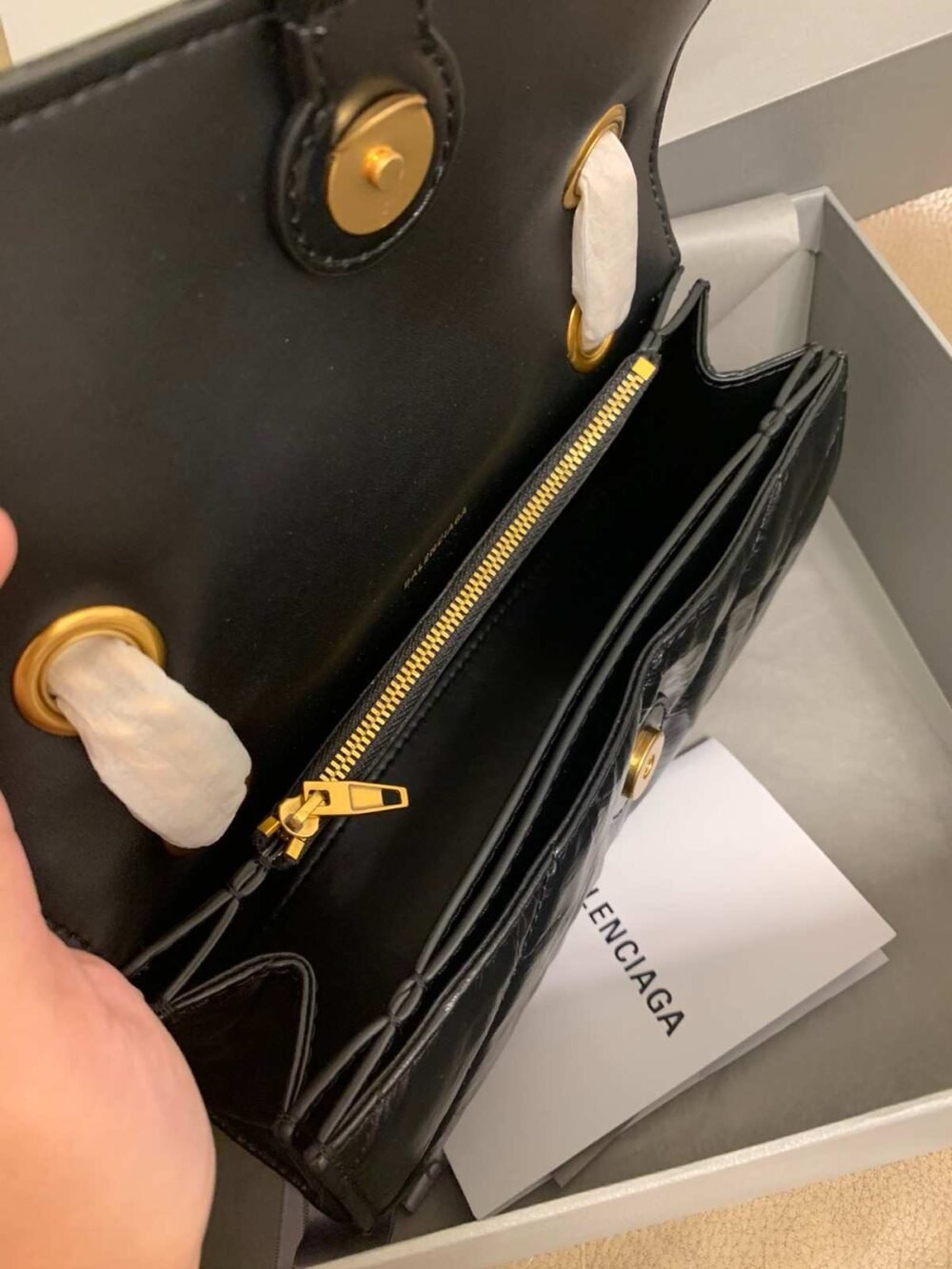 balenciaga crush small chain bag