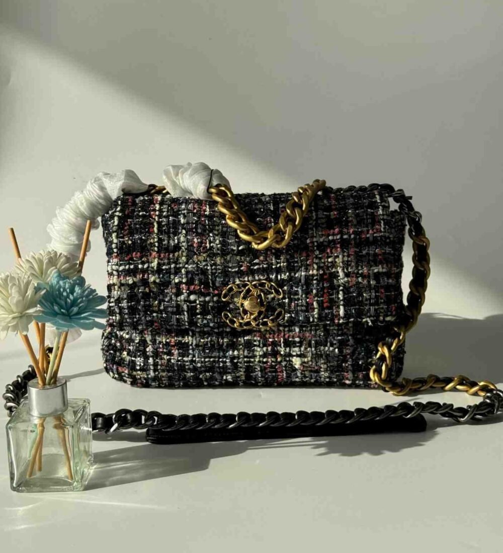 chanel medium tweed bag women
