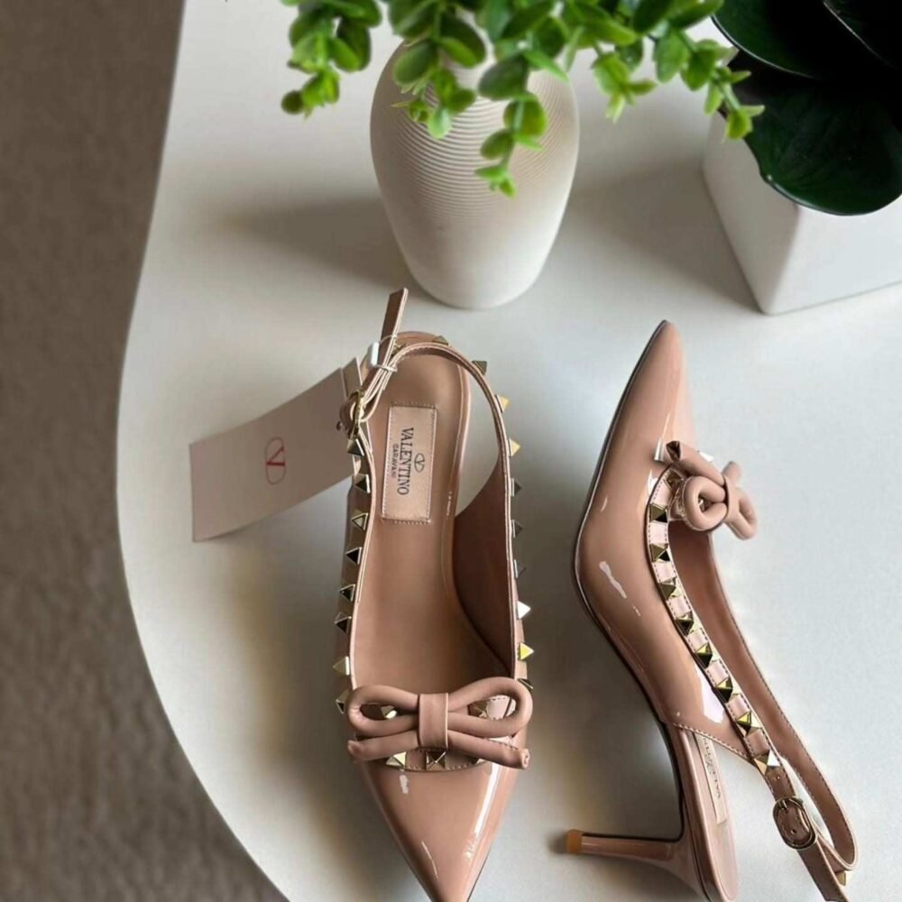 Valentino Garavani Rockstud bow slingback pumps 60MM