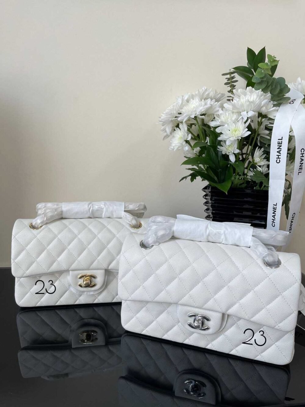 chanel classic flap caviar leather