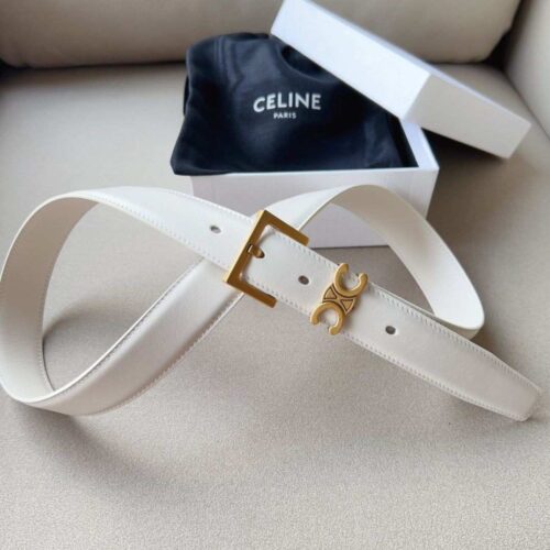 Celine Triomphe Belt white