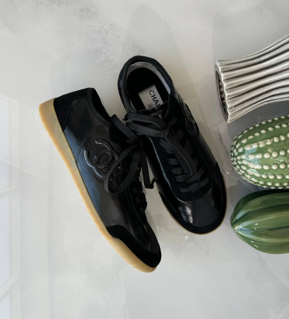 black chanel sneakers​