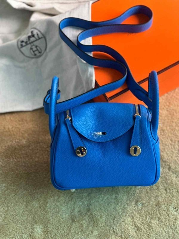 hermes mini lindy​ royal blue