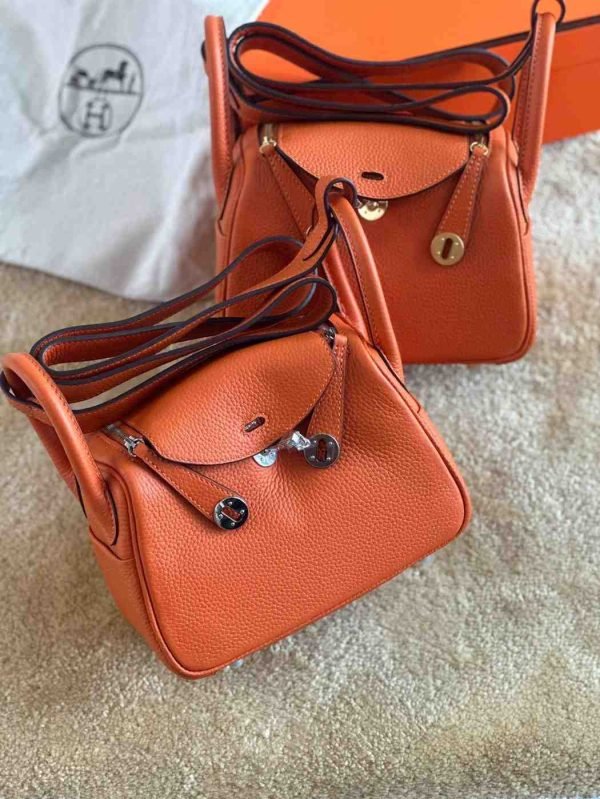 hermes mini lindy​ orange