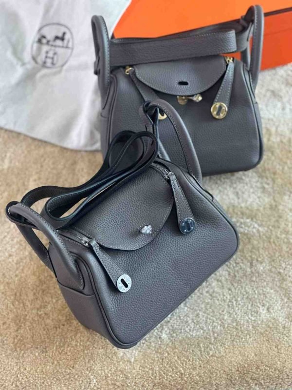 hermes mini lindy​ dark grey