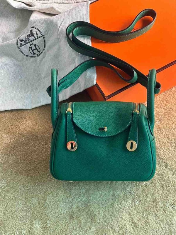 hermes mini lindy​ dark green