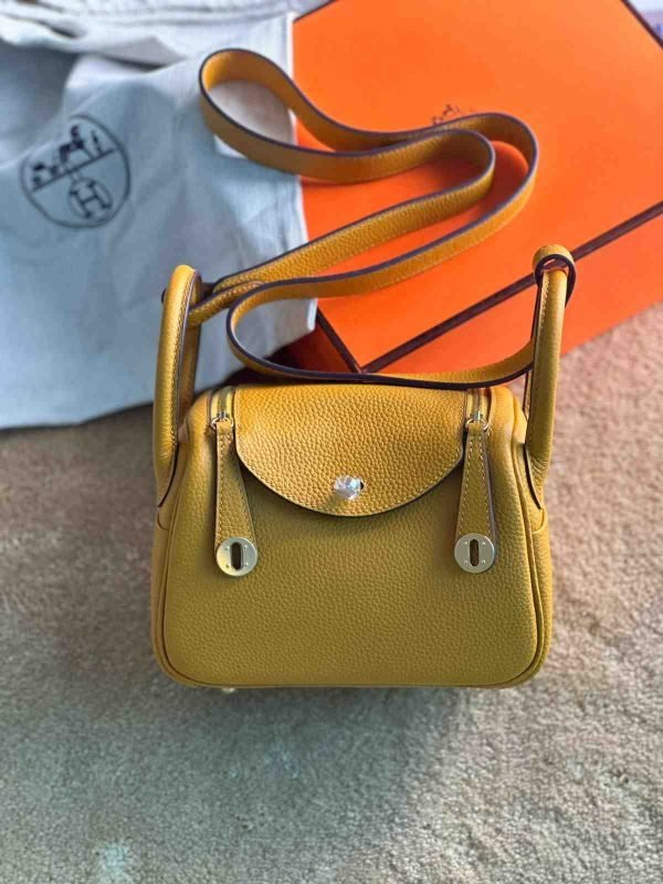 hermes mini lindy​ yellow