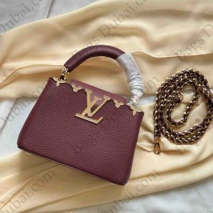 Louis Vuitton Capucines MM Bag Maroon