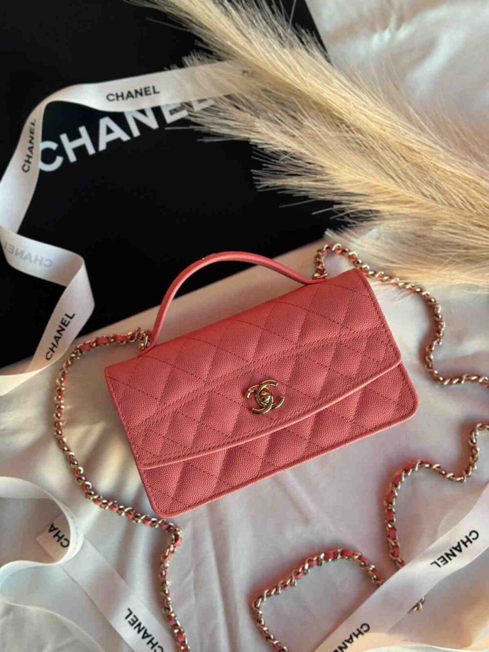 copy chanel 25C backpack pink