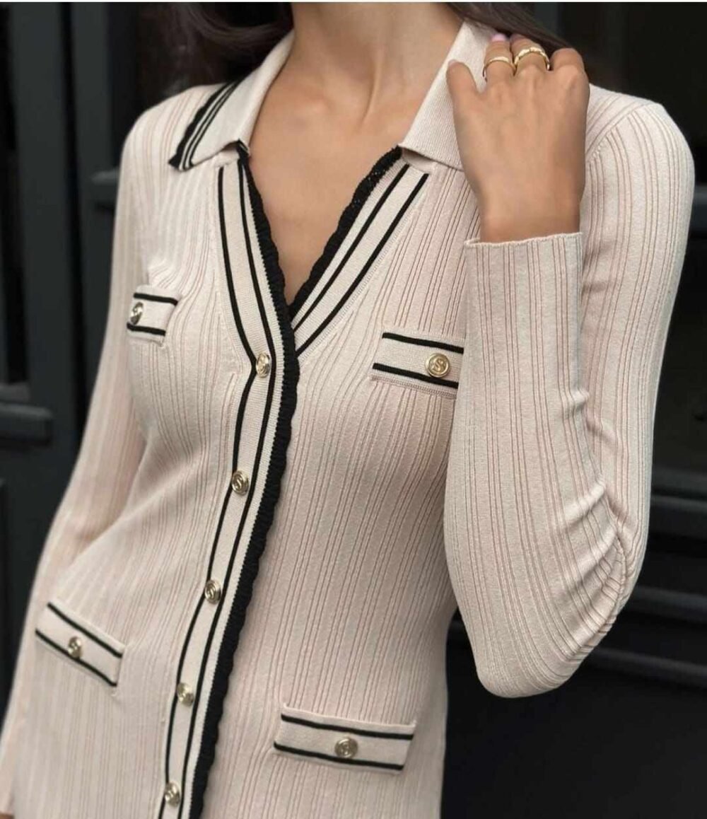 sandro alexandrine knit midi dress​ white