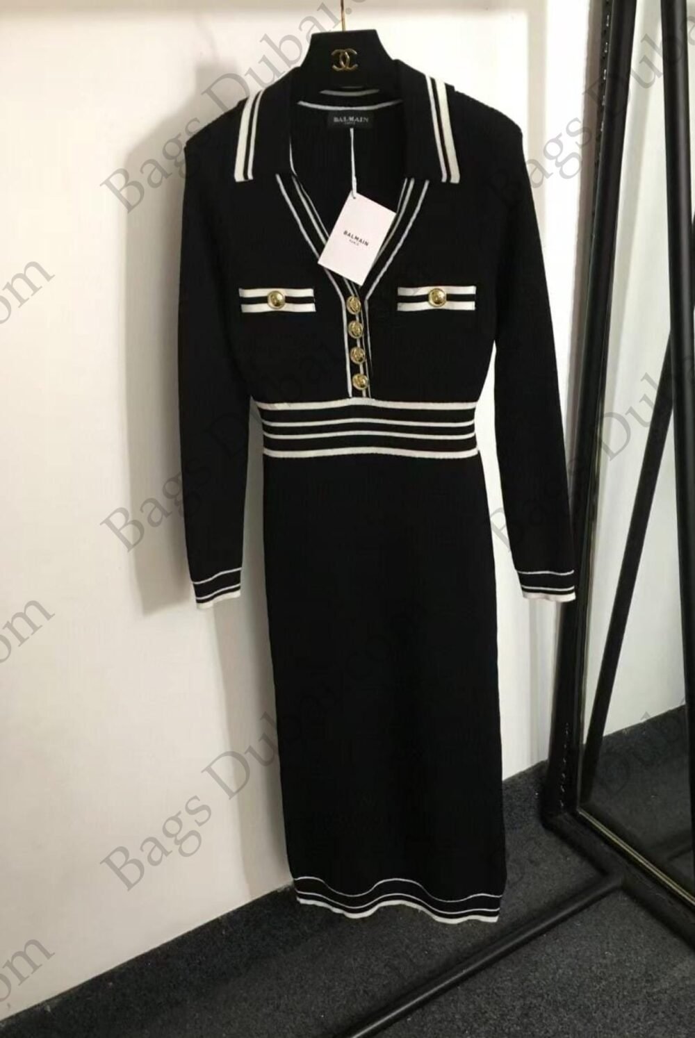 Balmain Knit Dress Black