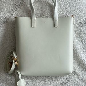 YSL Toy Bag Shopping Tote White
