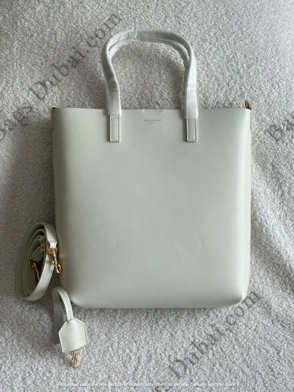 YSL Toy Bag Shopping Tote White