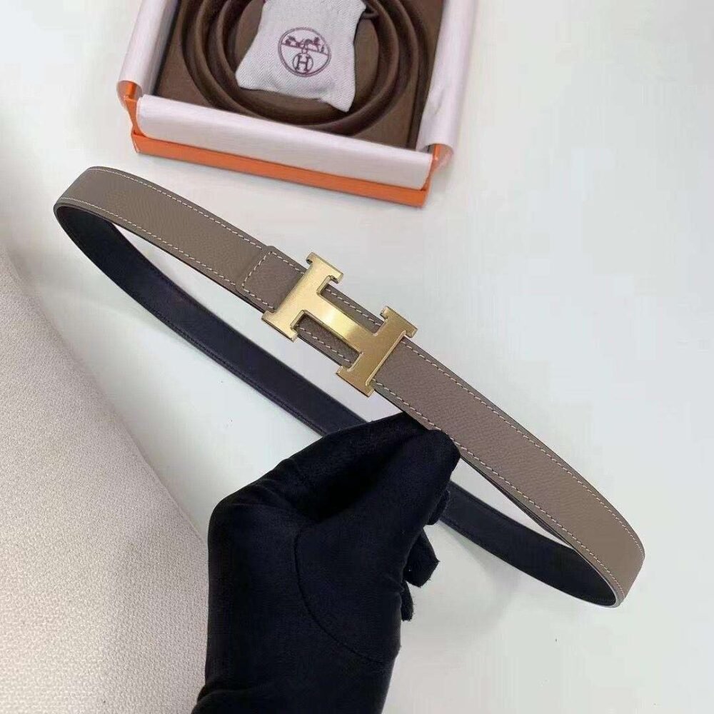 Hermes H Buckle & Reversible Belt Noir