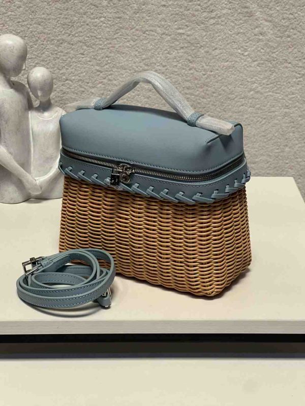 Loro Piana L19 North-South Wicker Light Blue