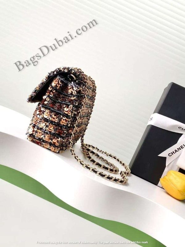 Chanel Sequin Flap Bag Golden