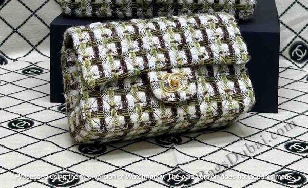 Chanel Flap Bag In Tweed Quilted Multicolor