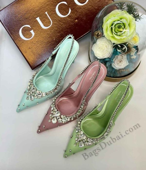 Gucci Pumps Crystals Satin Embellished
