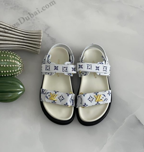 LV Flat Sandal Sunset Comfort White
