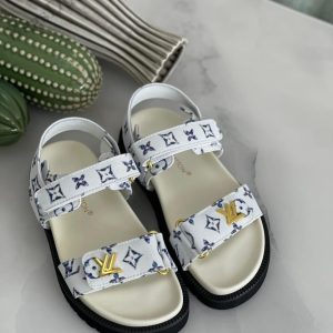 LV Flat Sandal Sunset Comfort White