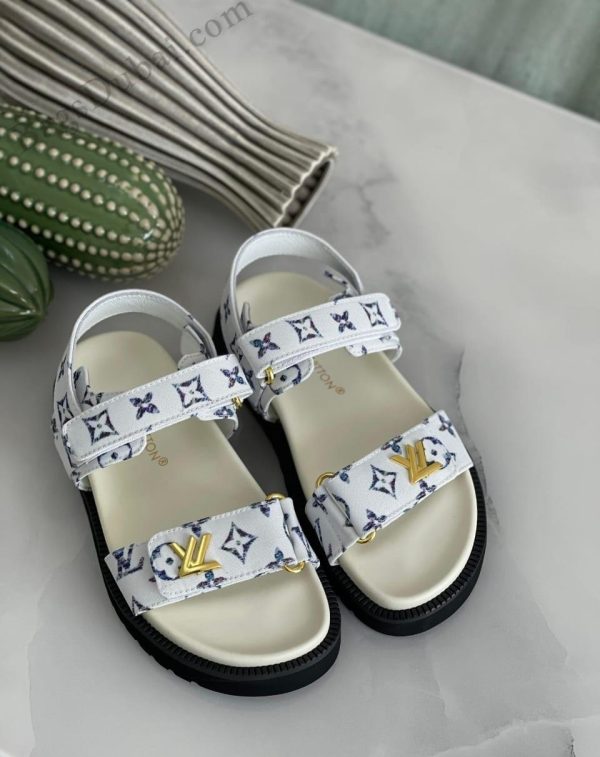 LV Flat Sandal Sunset Comfort White