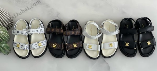 LV Flat Sandal Sunset Comfort White & Black