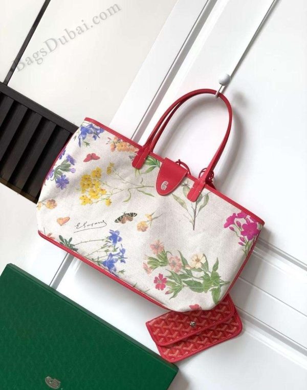Goyard St Louis PM Fuchsia Bag Red