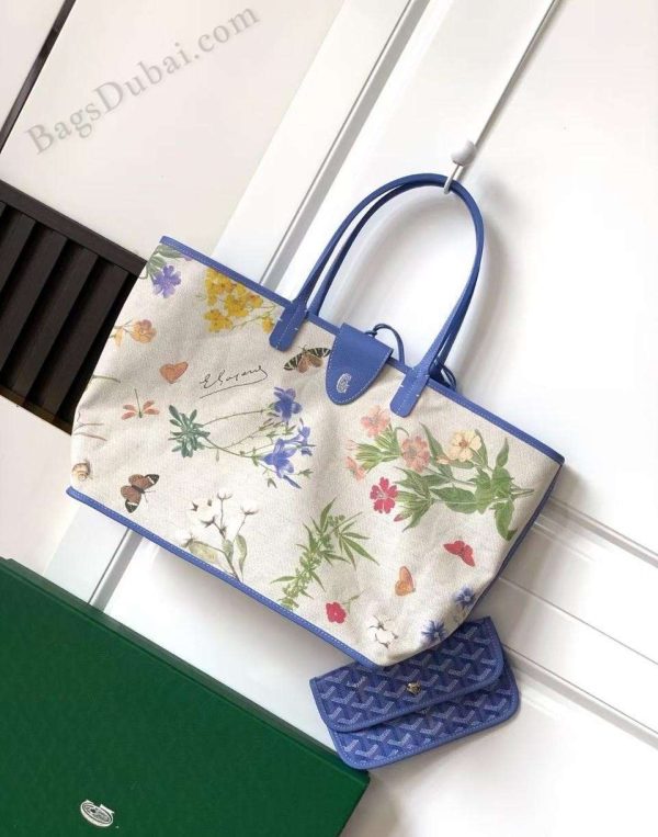 Goyard St Louis PM Fuchsia Bag Blue