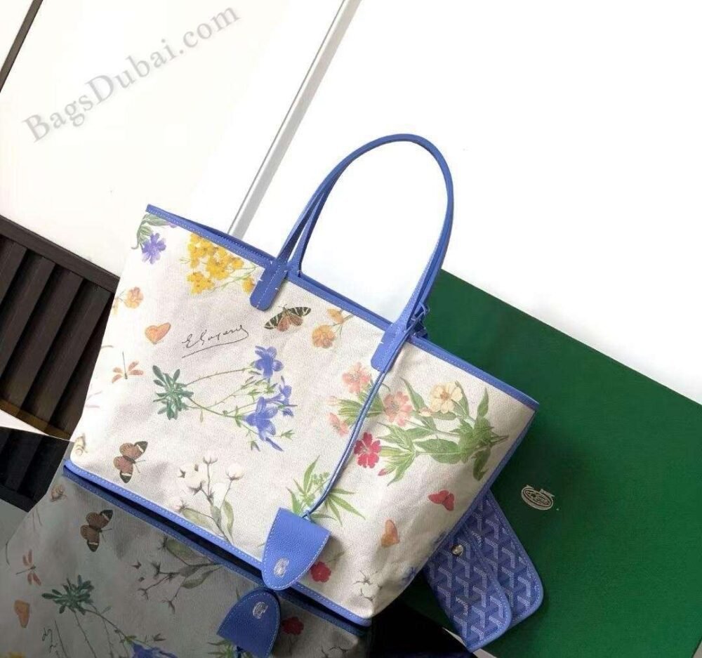 Goyard St Louis PM Fuchsia Bag Blue
