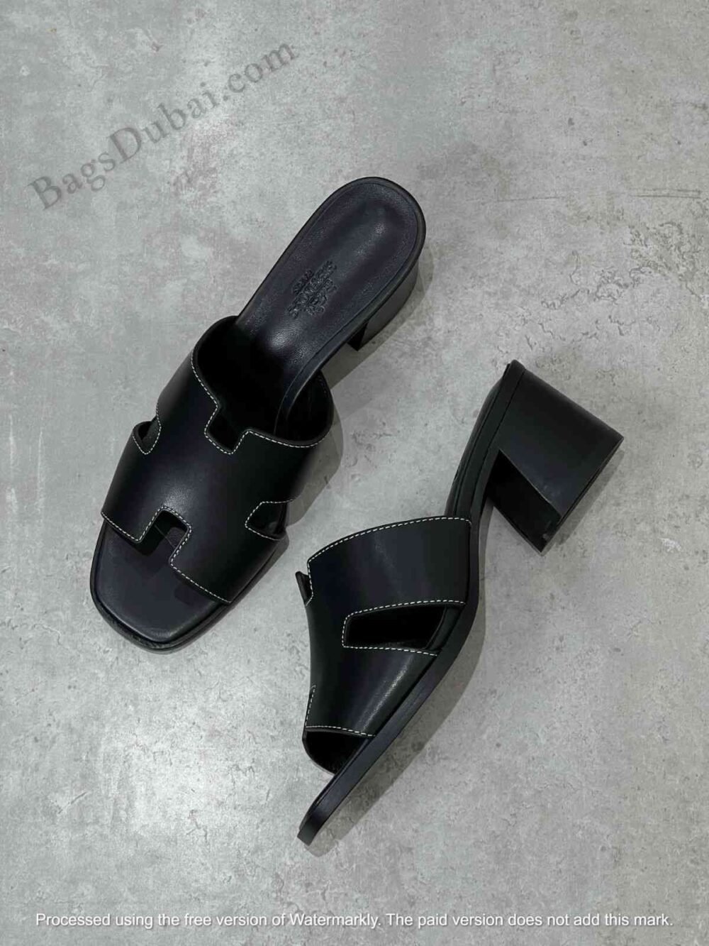 Hermes Sandals Women Helia 60 Black