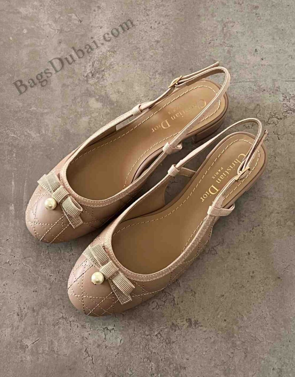 Dior Slingback Ballet Pumps Powder Pink