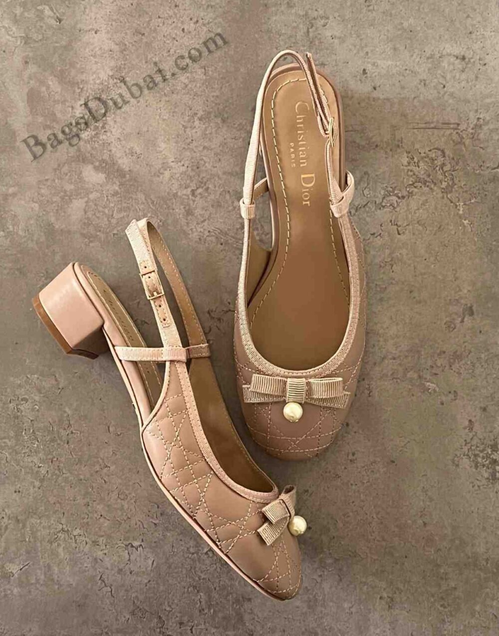 Dior Slingback Ballet Pumps Powder Pink