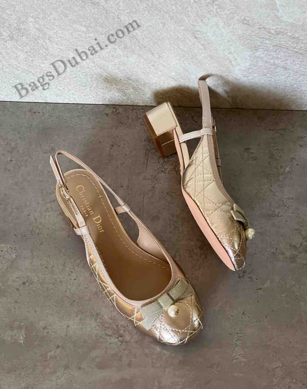 Dior Slingback Ballet Pumps Brown