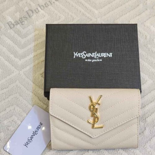 YSL Wallet Envelope Cassandre Powder Pink