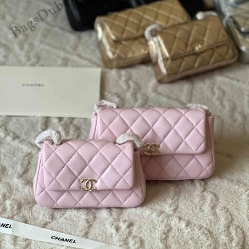 Chanel Flap Bag CC Crossbody Pink
