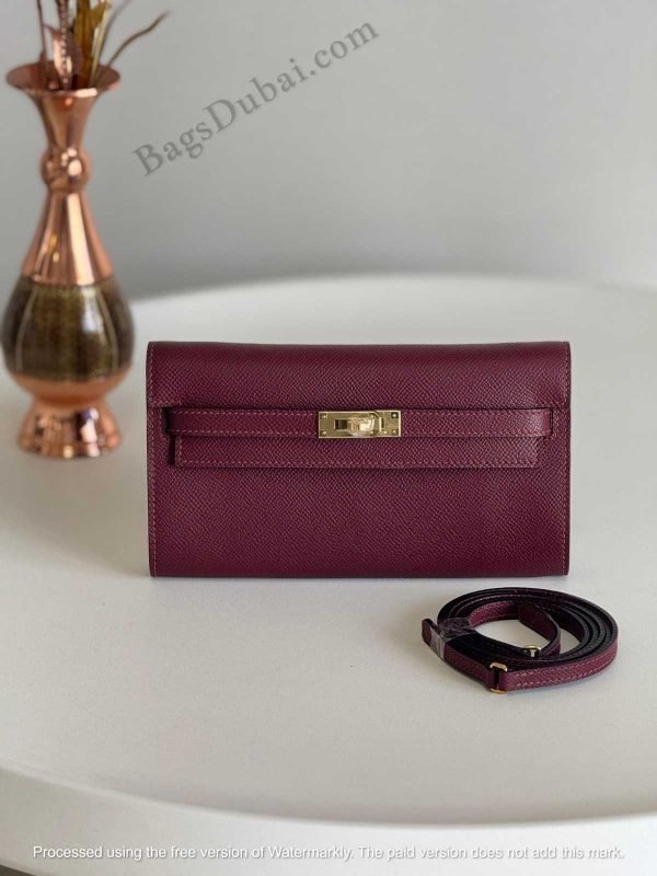 To Go Kelly Wallet Maroon